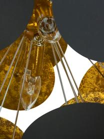 Große Pendelleuchte Planet-Gold, Baldachin: Metall, pulverbeschichtet, Dekor: Metall, Schwarz, Goldfarben, Ø 66 cm