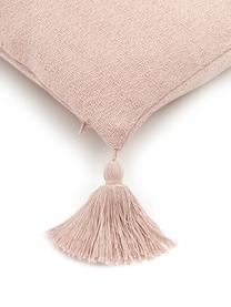 Poszewka na poduszkę z chwostami Lori, 100% bawełna, Blady różowy, S 30 x D 50 cm