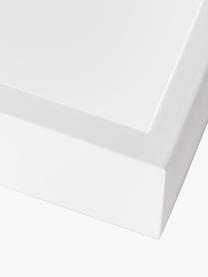 Hochglanz-Tablett Hayley, B 50 cm, Tablett: Mitteldichte Holzfaserpla, Unterseite: Samtbezug, Weiß, B 50 x T 35 cm