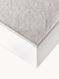 Hochglanz-Tablett Hayley, B 50 cm, Tablett: Mitteldichte Holzfaserpla, Unterseite: Samtbezug, Weiß, B 50 x T 35 cm