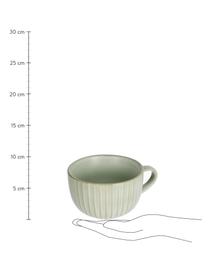 Tasses à thé en céramique Itziar, 2 pièces, Céramique, Vert clair, Ø 12 x haut. 8 cm, 500 ml