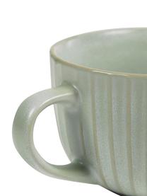 Tasses à thé en céramique Itziar, 2 pièces, Céramique, Vert clair, Ø 12 x haut. 8 cm, 500 ml