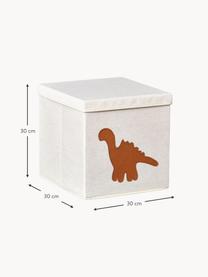 Boîte de rangement Premium, Beige clair, dinosaure, larg. 30 x prof. 30 cm