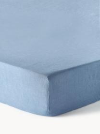 Lenzuolo con angoli topper in lino lavato Airy, 100% lino
Densità dei fili 110 TC, qualità Standard

Il lino è una fibra naturale caratterizzata da traspirabilità, resistenza e morbidezza. Il lino è un materiale rinfrescante che assorbe e rilascia rapidamente l'umidità, il che lo rende ideale per le temperature calde.

Il materiale utilizzato in questo prodotto è testato per le sostanze nocive e certificato secondo lo STANDARD 100 by OEKO-TEX®, 15.HIN.65948, HOHENSTEIN HTTI., Blu, Larg. 90 x Lung. 200 cm, Alt. 15 cm