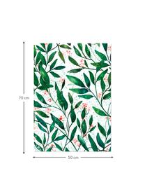 Cadeaupapier Green Leaves, 3 rollen, Papier, Groen, rood, wit, B 50 cm x H 70 cm