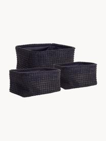 Paniers de rangement Nicky, 3 élém., 100 % polyester, Anthracite, Lot de différentes tailles