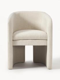 Chaise rembourrée Mairo, Tissu beige clair, larg. 62 x haut. 77 cm