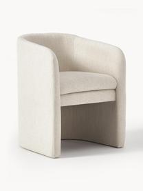 Fauteuil Mairo, Bekleding: 54% polyester, 36% viscos, Frame: massief grenenhout, FSC-g, Geweven stof lichtbeige, B 62 x H 77 cm