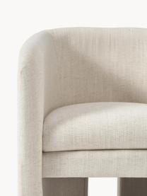 Chaise rembourrée Mairo, Tissu beige clair, larg. 62 x haut. 77 cm