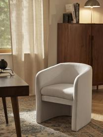 Fauteuil Mairo, Bekleding: 54% polyester, 36% viscos, Frame: massief grenenhout, FSC-g, Geweven stof lichtbeige, B 62 x H 77 cm