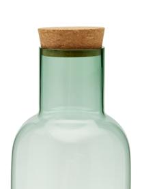 Karaf Clearance met kruk, 1 L, Deksel: kurk, Groen, transparant, H 25 cm, 1 L