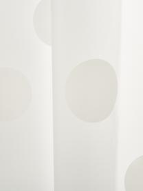 Rideau de douche court à pois, translucide Golf, Blanc, gris, larg. 180 x long. 180 cm