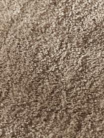 Flauschiger runder Hochflor-Teppich Leighton, Mikrofaser (100 % Polyester, GRS-zertifiziert), Braun, Ø 120 cm (Grösse S)