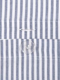 Baumwoll-Kissenbezug Ellie, fein gestreift, 65 x 100 cm, Webart: Renforcé Fadendichte 118 , Weiss, Dunkelblau, B 65 x L 100 cm
