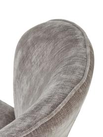 Sedia imbottita Serena, Rivestimento: ciniglia (92% poliestere,, Gambe: legno massiccio di frassi, Tessuto grigio, Larg. 56 x Prof. 64 cm