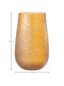 Kleine Glas-Vase Rink, Glas, Orange, Ø 10 x H 16 cm