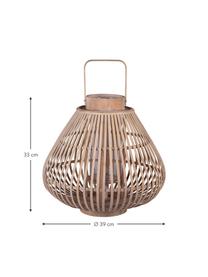 Lampáš z bambusu Sahara, Svetlohnedá, Ø 39 x V 33 cm