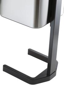 Pattumiera per raccolta differenziata Totem, 2 x 20 L, Contenitore: acciaio inossidabile spaz, Coperchio: plastica, Argentato, Larg. 30 x Prof. 37 cm, 40 L