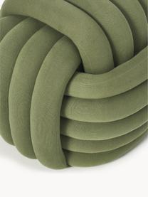 Knoten-Pouf Twist, Bezug: 100 % Baumwolle, Olivgrün, B 54 x H 45 cm