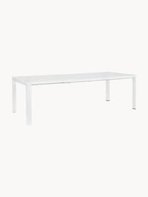 Table de jardin extensible Kiplin, 180 - 240 x 100 cm, Aluminium, revêtement par poudre, Blanc, larg. 180 - 240 x prof. 100 cm