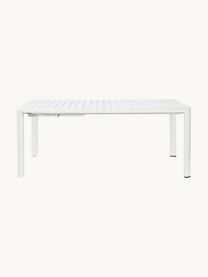 Mesa extensible para exterior Kiplin, 180-240 x 100 cm, Aluminio con pintura en polvo, Blanco, An 180-240 x F 100 cm