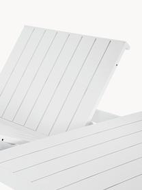 Mesa extensible para exterior Kiplin, 180-240 x 100 cm, Aluminio con pintura en polvo, Blanco, An 180-240 x F 100 cm
