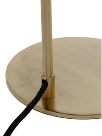 Grote design bureaulamp Clive, Lampenkap: vermessingd staal, Lampvoet: vermessingd staal, Messingkleurig, 27 x 56 cm