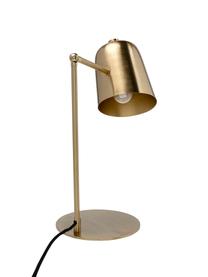 Grote design bureaulamp Clive, Lampenkap: vermessingd staal, Lampvoet: vermessingd staal, Messingkleurig, 27 x 56 cm