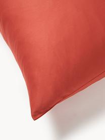 Housse de couette en satin de coton Comfort, Rouge rouille, larg. 200 x long. 200 cm