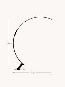 LED-Bogenlampe Kyudo, dimmbar, Schwarz, H 212 cm