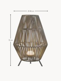 Přenosné exteriérové svítidlo Conta, stmívatelné, Greige, Ø 48 cm, V 72 cm