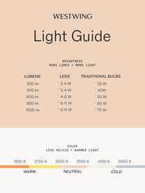 Kleine LED-Stehlampe Miya, dimmbar, Dekor: Metall, beschichtet, Helles Holz, Goldfarben, H 145 cm