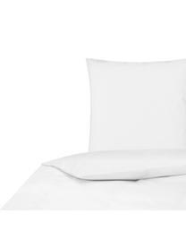 Housse de couette en percale de coton blanc Elsie, Blanc, larg. 140 x long. 200 cm