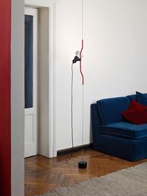 Lampa wisząca Parentesi, Stal powlekana, Czerwony, Ø 11 x W 61 cm