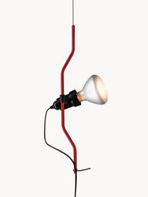 Hanglamp Parentesi, Gecoat staal, Rood, Ø 11 x H 61 cm