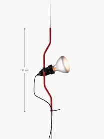 Hanglamp Parentesi, Gecoat staal, Rood, Ø 11 x H 61 cm