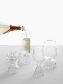 Handgefertigte Rotweingläser Tutu, 2 Stück, Borosilikatglas, Transparent, Ø 8 x H 17 cm, 600 ml