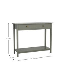 Console rustique en bois Ditti, Vert, larg. 104 x haut. 83 cm