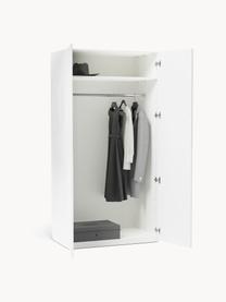 Armario modular Leon, 2 puertas (100 cm), diferentes variantes, Estructura: tablero aglomerado revest, Blanco, Interior Classic (An 100 x Al 236 cm)