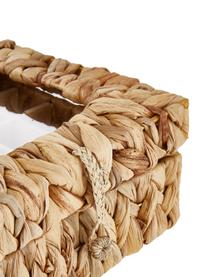 Caja de té de fibras naturales Iden, Caja: jacinto de agua, Marrón, An 23 x Al 10 cm