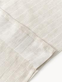 Zasłona półtransparentna Gardine Birch, 2 szt., 100% len, Jasny beżowy, S 130 x L 260 cm