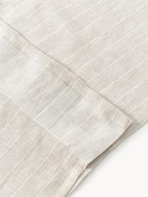 Semi-transparante gordijnen Berken met multiband, 2 stuks, 100% linnen, Lichtbeige, B 130 x L 260 cm
