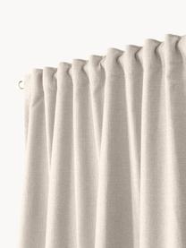 Nepriehľadný záves Jensen, 2 ks, 95 % polyester, 5 % nylon, Svetlobéžová, Š 130 x D 260 cm