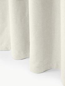 Rideaux opaques avec ruflette multiple Jensen, 2 pièces, 95 % polyester, 5 % nylon, Beige clair, larg. 130 x long. 260 cm