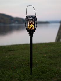 Outdoor solar lamp Flame voor grond, tafel of om op te hangen, Lampenkap: kunststof, Diffuser: kunststof, Zwart, Ø 10 x H 42 cm