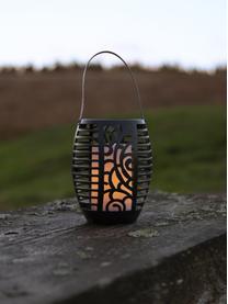Lámpara de suelo solar para exteriores Flame, Pantalla: plástico, Negro, Ø 10 x Al 42 cm