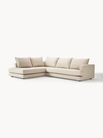 Ecksofa Tribeca, Bezug: 100 % Polyester Der hochw, Gestell: Massives Kiefernholz, FSC, Webstoff Beige, B 274 x T 192 cm, Eckteil rechts