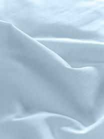 Housse de couette en coton délavé bleu à volants Florence, Bleu ciel, 140 x 200 cm