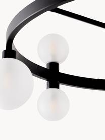 Plafondlamp Aglaia, Zwart, wit, Ø 86 x H 50 cm