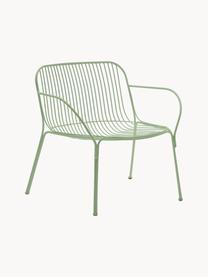 Fauteuil de jardin Hiray, Acier galvanisé, laqué, Vert sauge, larg. 73 x prof. 65 cm